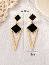Diamond-Shaped Enamel Earrings — view 6