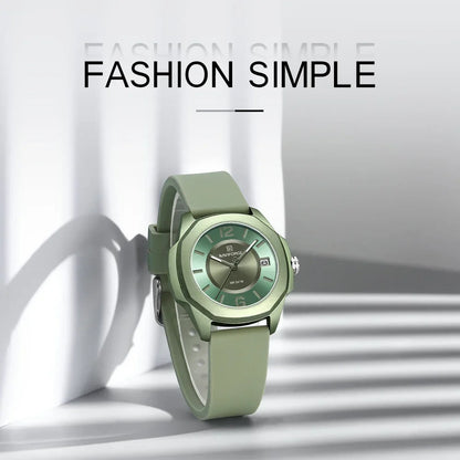 NAVIFORCE NF7107 Watch for Women Silicone Strap Classic Fashion 5ATM Waterproof Ladies Elegant Watch