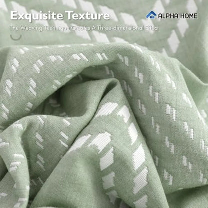 Lightweight Cotton Bedspread Coverlet Set - Breathable Summer Bedding Farmhouse Chic Design True-to-Size Queen/King