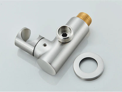 Brushed Gold Handheld Shower Bathroom Shower Faucet Hot & Cold Water Tap Brass Shower Holder 1.5M Hose Brass Shower Valve