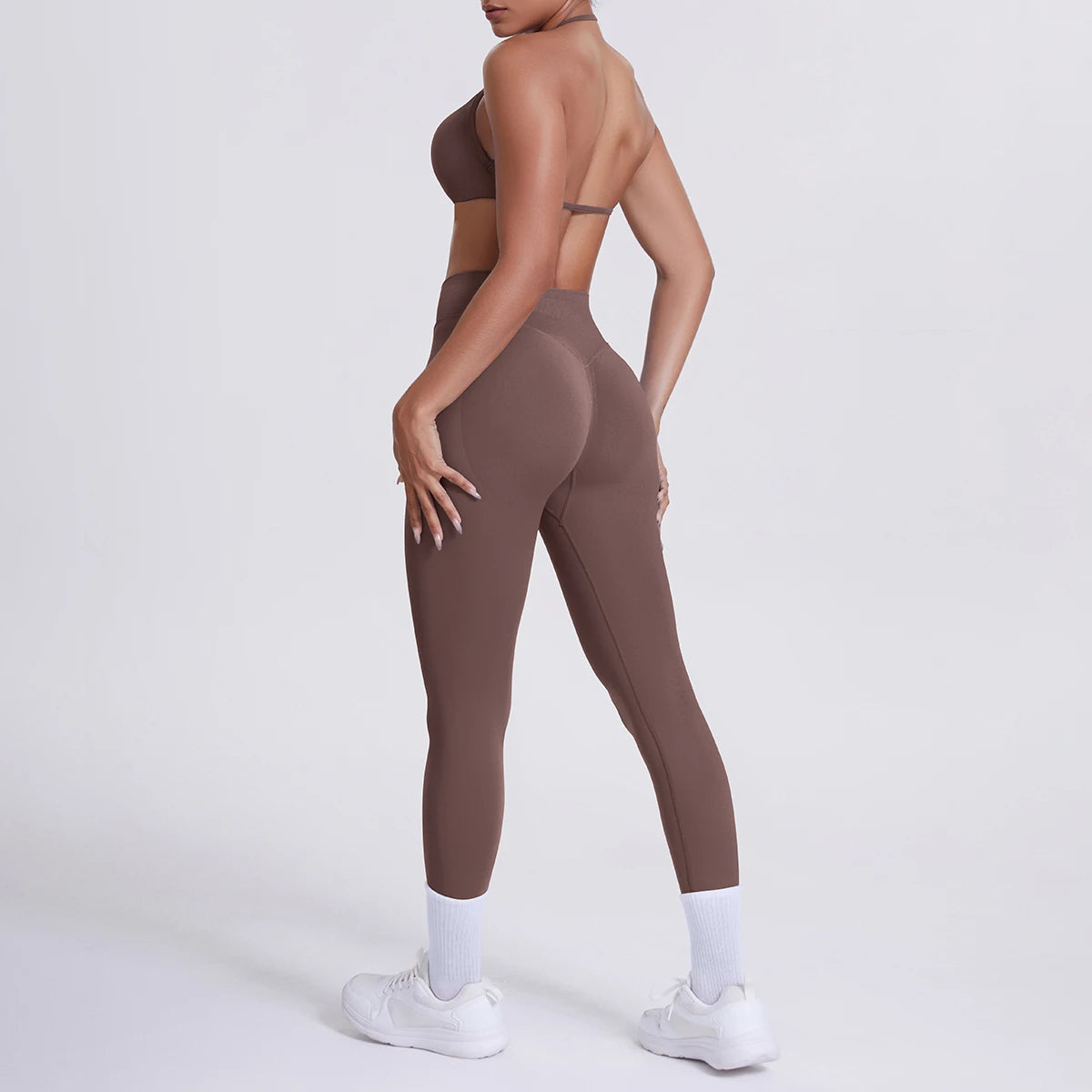 Women 2pcs Patchwork Sport Yoga Suit Training Sleeveless Sport Gym Tops Tummy Control Slimming Booty Leggings Yoga Suit Sports