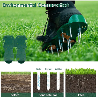 Lawn Aerator Shoes Adjustable Spiked Aerating Sandals Machine Gardening Tools Products Manual Ground Surcador Accessories Tool