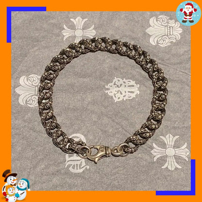 Bracelet Punk Cross Full Flower Domineering Old Sword Hip Hop Rock Fashion Thick Bracelet Men's