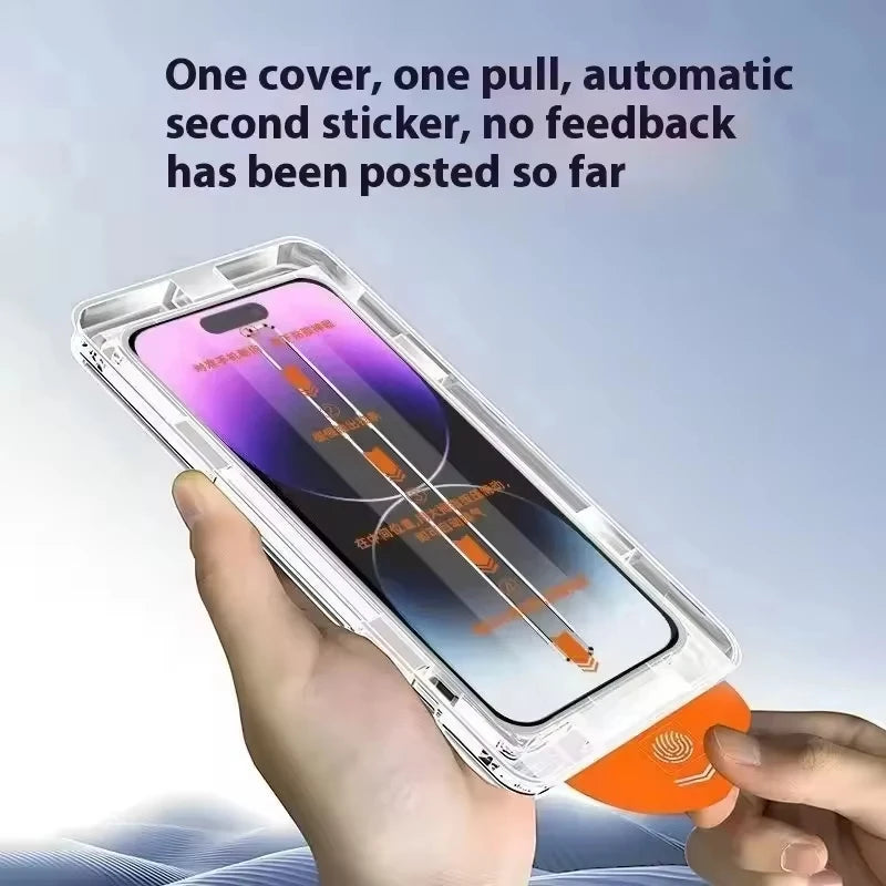 Dust Free Easy Installation HD Screen Protectors For iPhone 17 16 15 14 Plus 13 12 Mini 11 Pro Max XR X XS 17 Air Tempered Glass