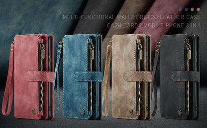 Leather Zipper Wallet Case For Samsung Galaxy A14 A15 A16 A17 A24 A25 A33 A34 A35 A36 A53 A54 A55 A56 A71 A72 4G 5G Phone Cover