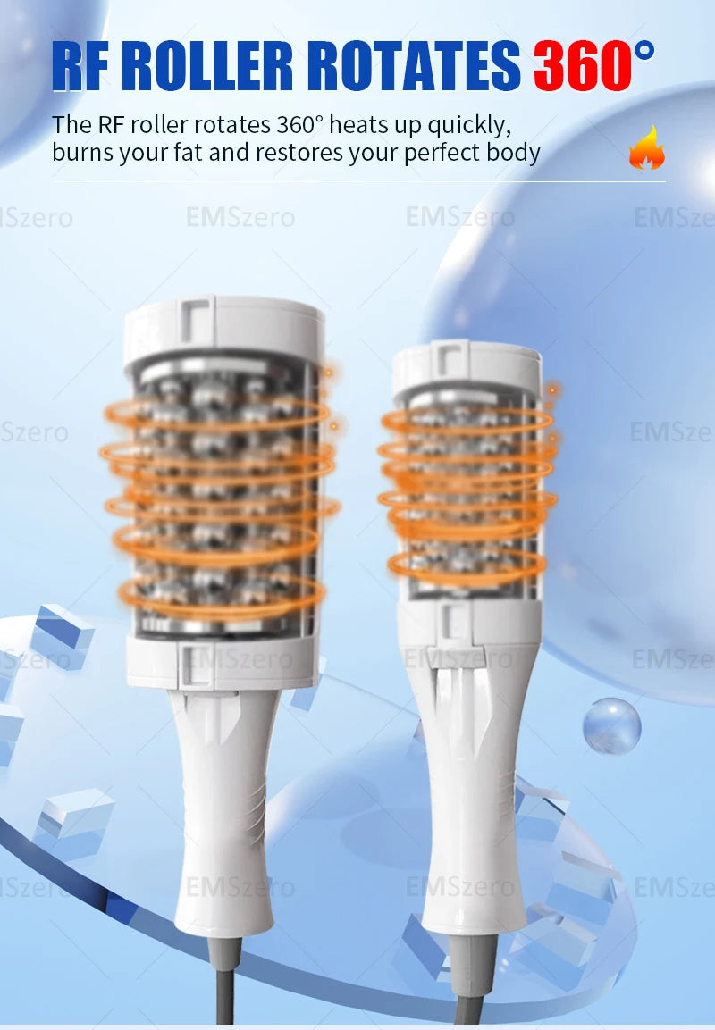 NEW UPGRADE EMSzerol+RF(62 ROLLER MASSAGE)therapy Body Weight Loss Slimming Beauty Equipment