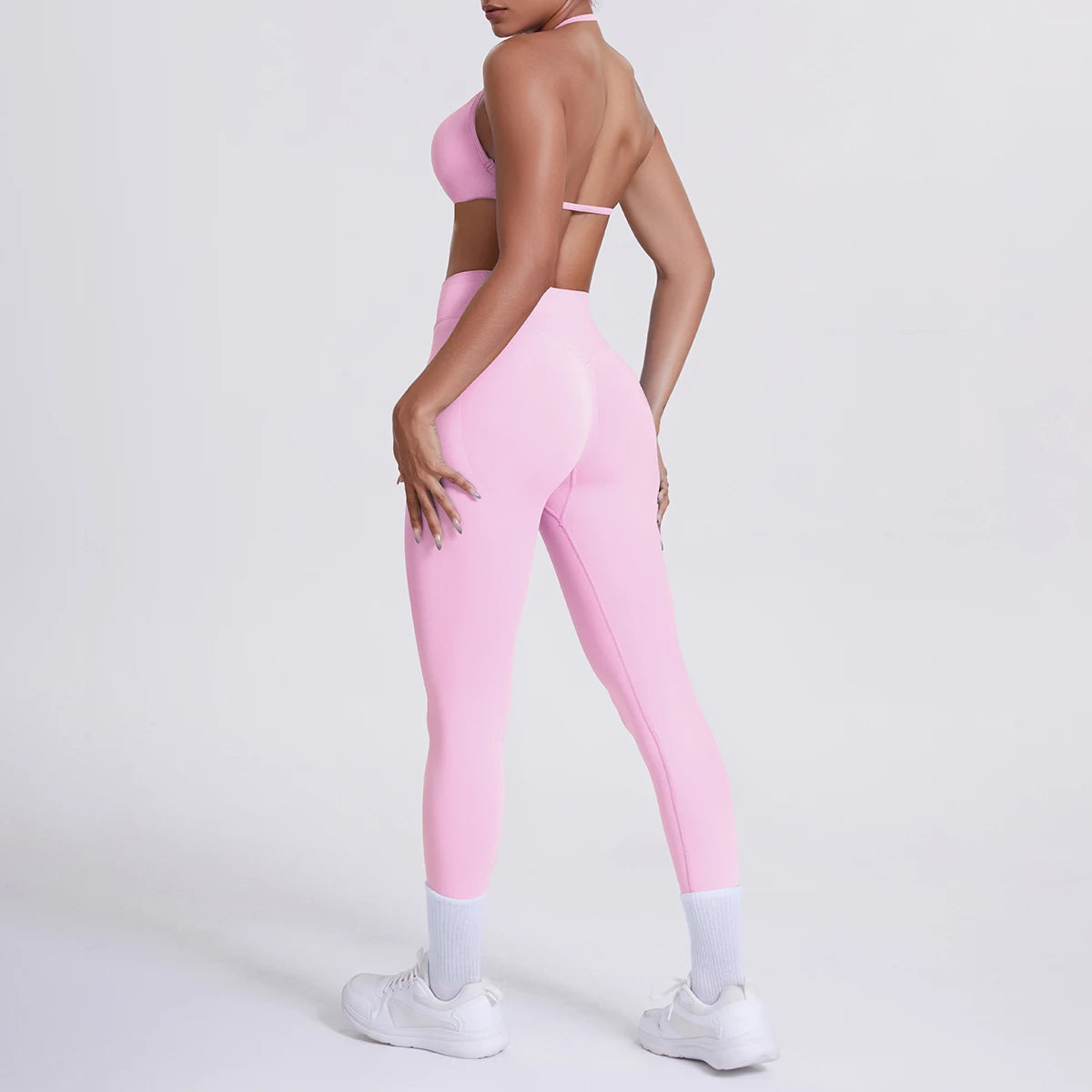 Women 2pcs Patchwork Sport Yoga Suit Training Sleeveless Sport Gym Tops Tummy Control Slimming Booty Leggings Yoga Suit Sports