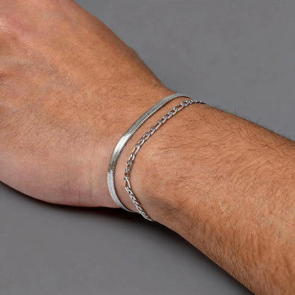 1/2/3pcs Chain Bracelet for Men Women,Stainless Steel Twisted Rope Cuban Chain Wristband,Hip Hop Minimalist Jewelry Gift