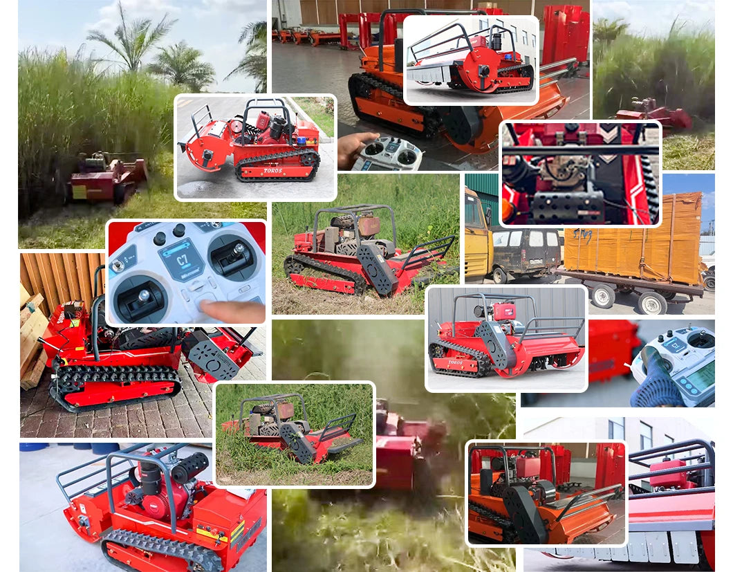 Grassland Green Trimming Lawn Mower CE EPA Mower Remote Customized Tracked Mulcher Multifunction Made in China