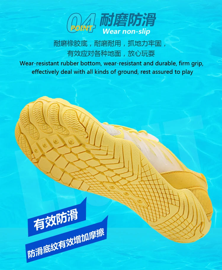 Outdoor Barefoot Sneakers Aqua shoes Men's and Women's Children's Quick-drying Swimming Beach Shoes Water Shoes Suitable Water S