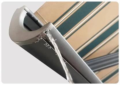Electric waterproof full cassette aluminum alloy frame retractable awning articulated arm patio garden awning