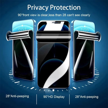 3PCS Anti-Spy Hydrogel Film For iPhone 15 14 16 13 11 12 17 Pro Max Air XR XS X Soft Privacy Screen Protector for iPhone 14 Plus