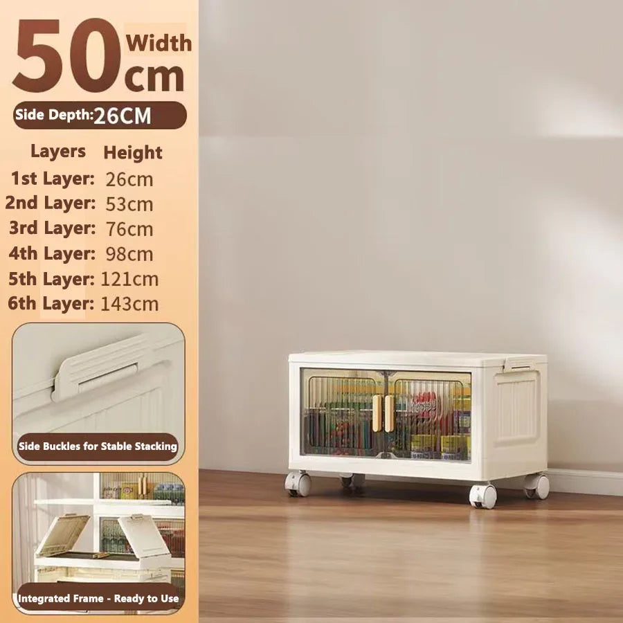 Large Capacity Dustproof Wardrobe Sundries Cabinet Multifunction Folding Storage Cabinet Locker Closet Organizer