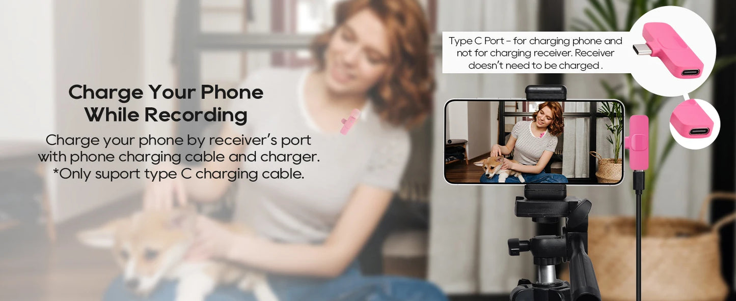 New Wireless Lavalier Microphone Portable Audio Video Recording Mini Microphone for iPhone Android PC Camera Live Gaming Phone