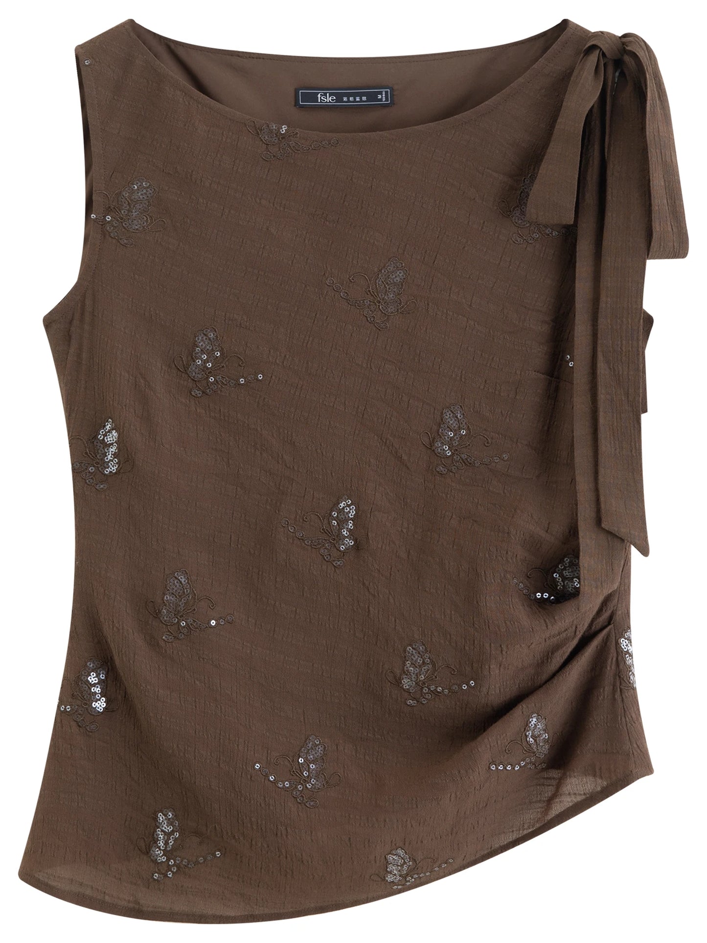 FSLE【Premium Series】Fashionable Embroidered Sleeveless Top and Tulip Skirt Elastic Waist Retro Women 2026 Summer New Arrival Set