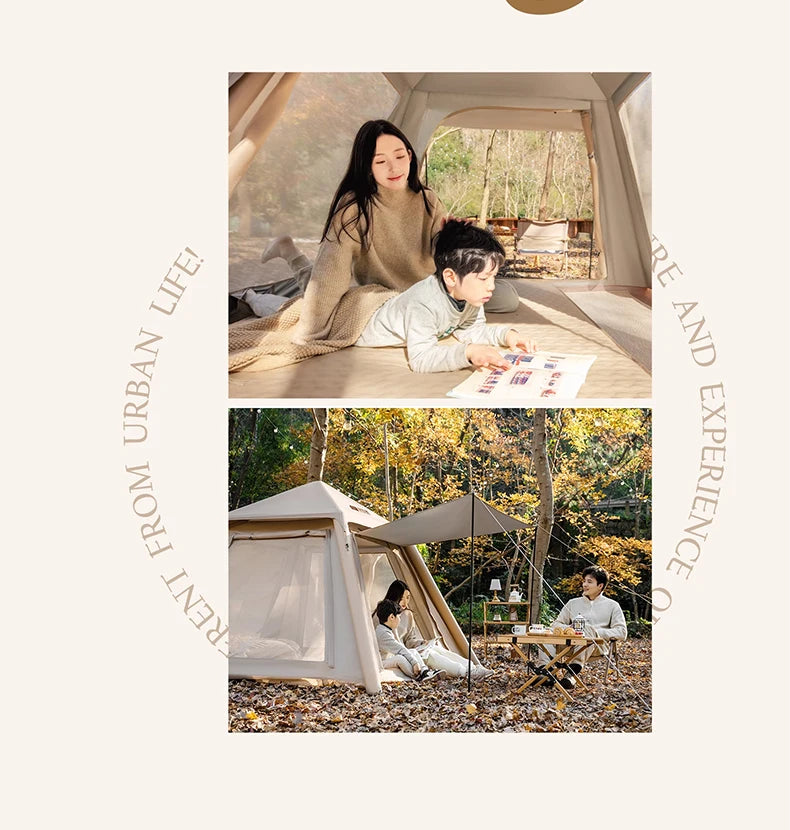 Portable Inflatable Tent Foldable Outdoor Camping Overnight Gear Thickened Waterproof for Hiking And Backyard Picnics