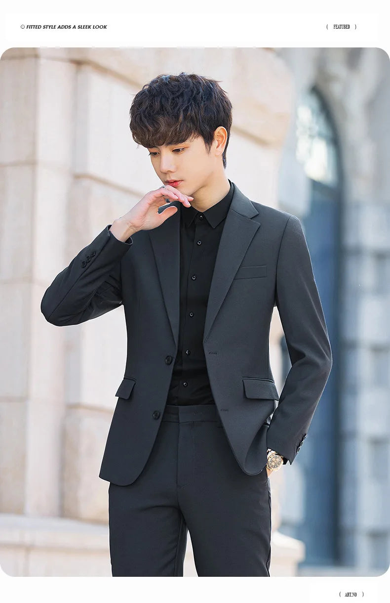 Blazer's New Men's Fashion Outdoor Travel Youth Wedding Campus Slimming Casual Korean-style Cool and Stylish Formal Wear Blazer