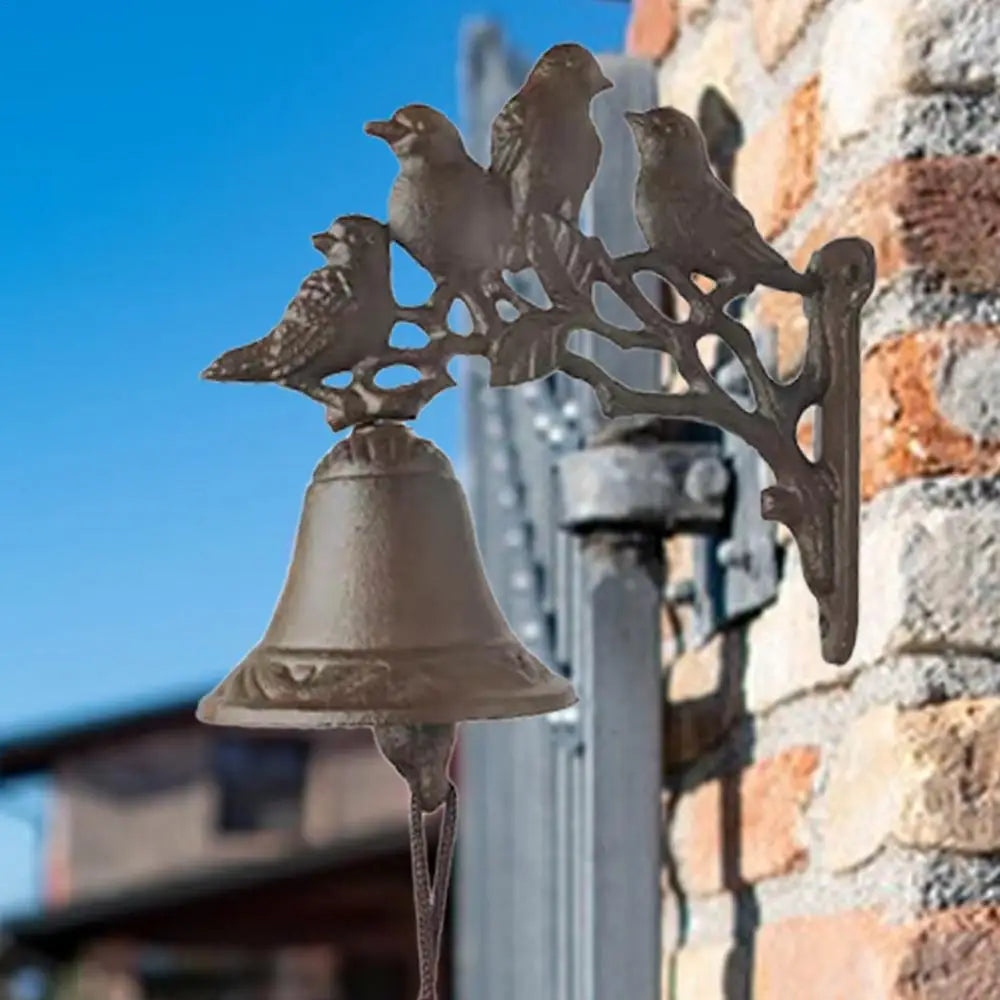 Door Bell Cast Iron Antique Country House Look, Loud Sound, Front Door Wall Bell, Garden Decoration, Weatherproof