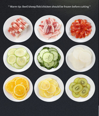Slicer Safe Mandoline Vegetable Cutter Veggie Dicer Slicer for Julienne French Fry and Potato Get Storage Box with Lid