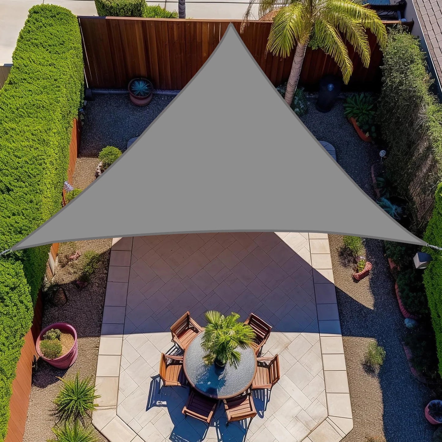 Triangle Sun Shade Sail Waterproof UV Block Outdoor Garden Patio Awning Canopy Triangle Sunshade Sail
