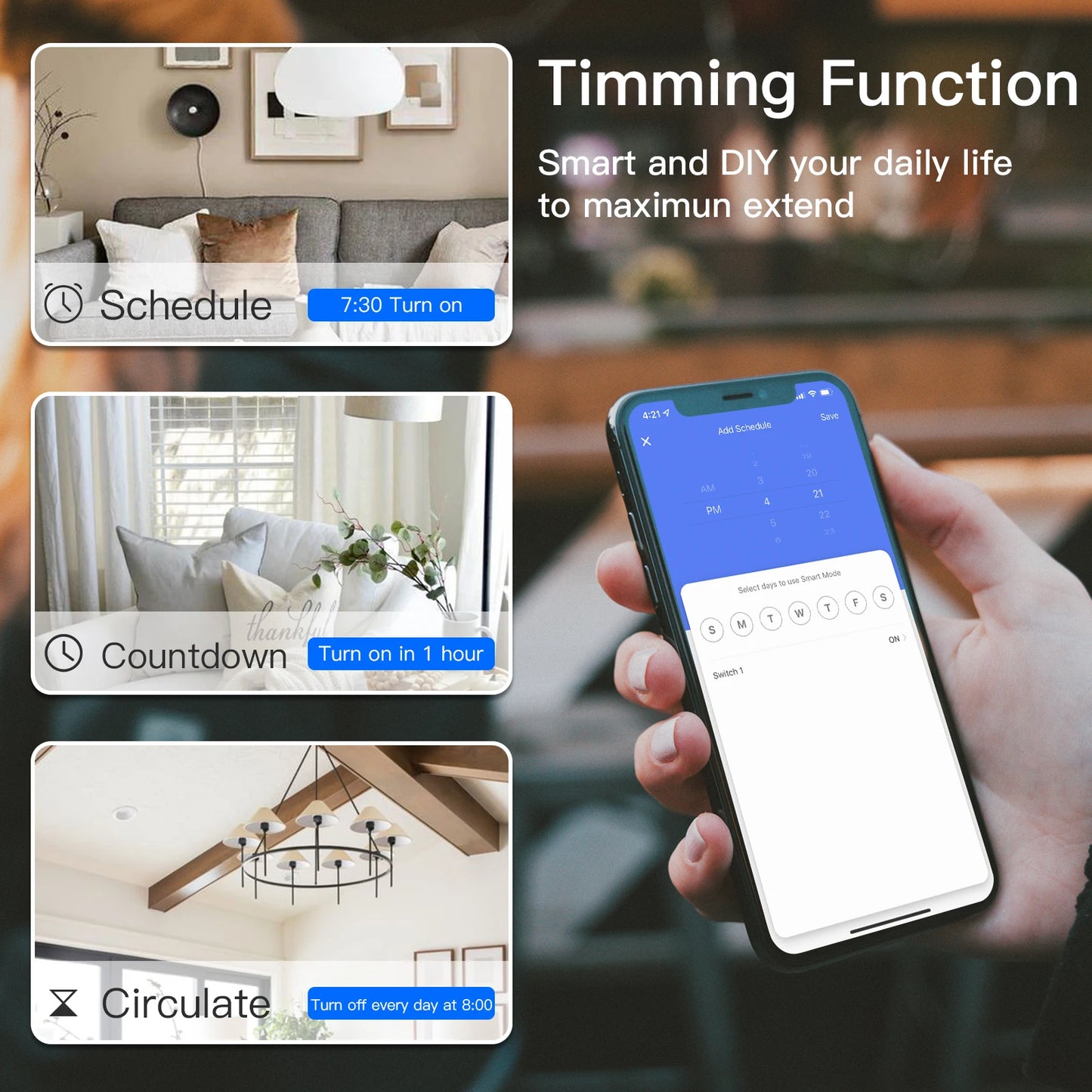 BSEED Zigbee Smart Light Switch 1/2/3Gang Wall Touch Switch Smart Life Google Alexa Tuya App Control No Neutral Wire Required