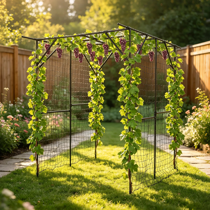 Garden Arch Trellis with Netting — product image