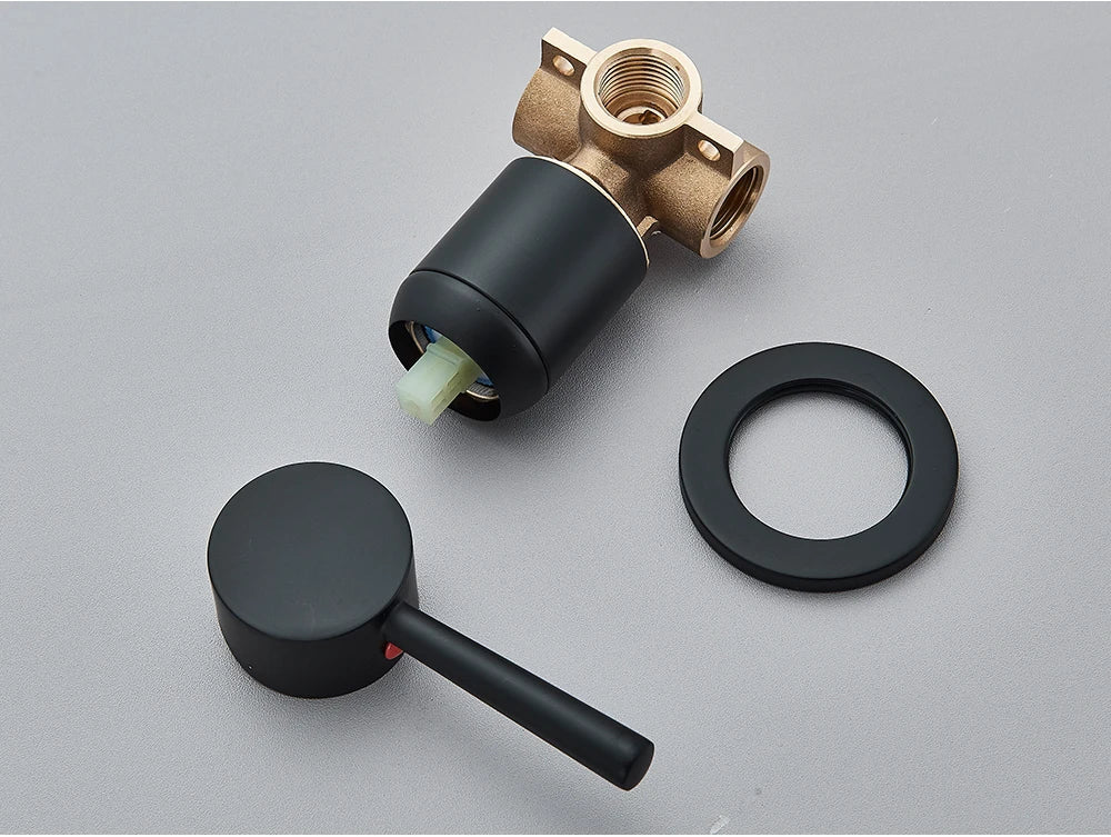 Brushed Gold Handheld Shower Bathroom Shower Faucet Hot & Cold Water Tap Brass Shower Holder 1.5M Hose Brass Shower Valve