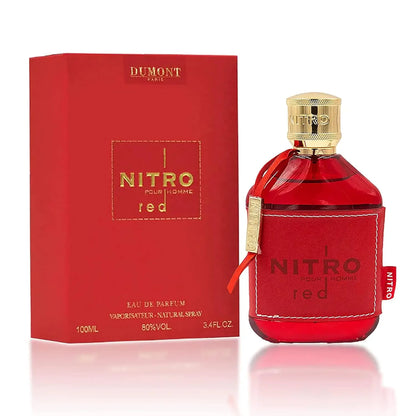 Dumont Nitro Red Intense Cologne High Appeal Unisex Fragrance Vibrant Summer Scent Anniversary Graduation Gift Luxe Mist 100ml