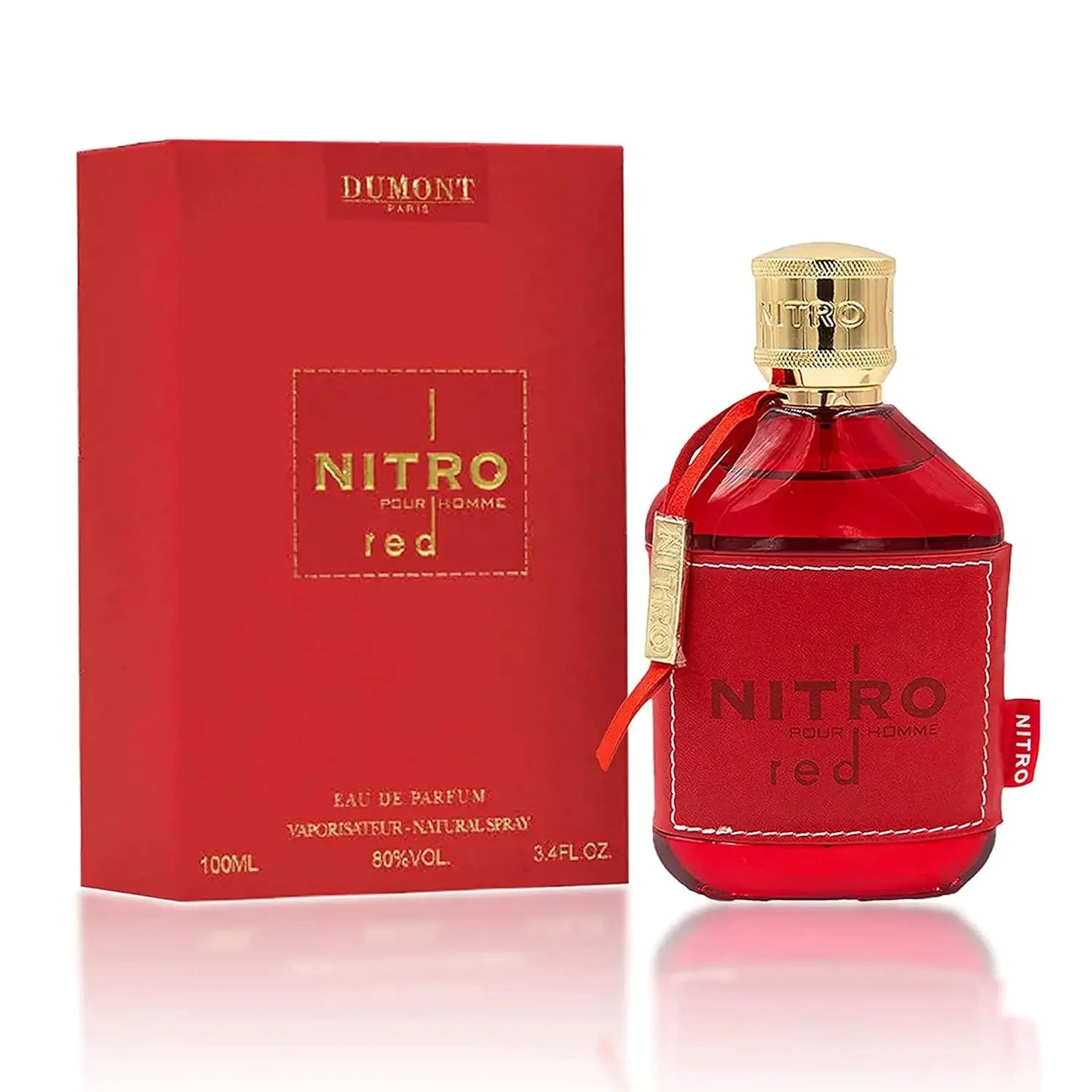 Dumont Nitro Red Intense Cologne High Appeal Unisex Fragrance Vibrant Summer Scent Anniversary Graduation Gift Luxe Mist 100ml