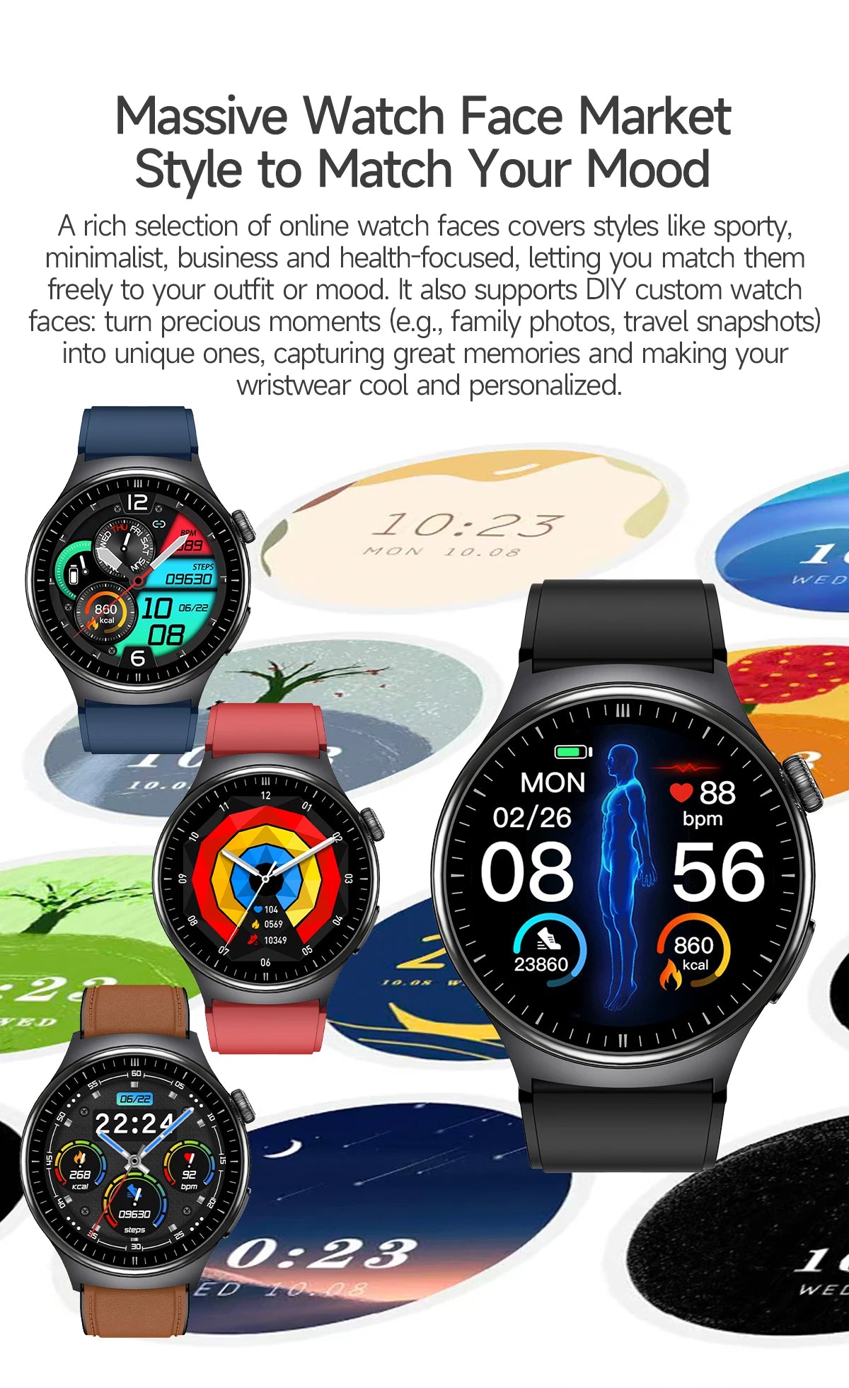 2026New High-end Health Smart Watch For Men Women Blood Lipids Uric Acid Blood Pressure Accurate Data ECG+PPG BT Call Smartwatch