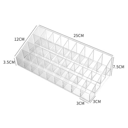 Trapezoid Clear Makeup Display 40 Lattices Lipstick Stand Case Cosmetic Organizer Holder Box Hot Sale High Quality