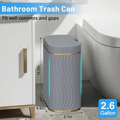 2.6 Gallon Smart Small Trash Can, Smart PopUp Lid Kitchen Trash Can, Bathroom, Kitchen, Bedroom, Powder Room, Craft Room, Offic