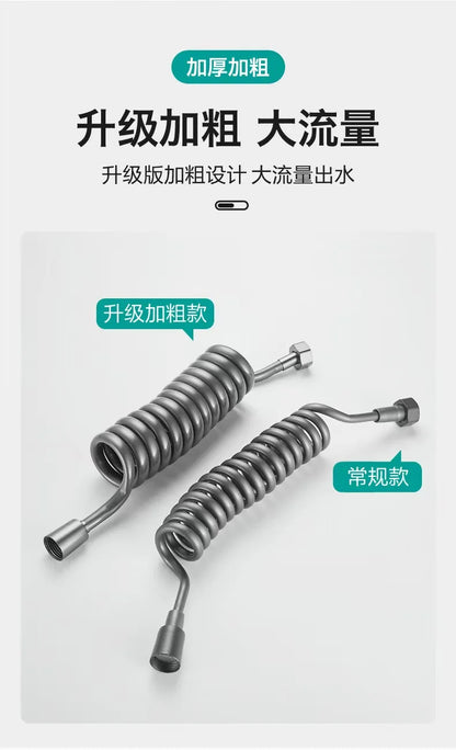 Gray portable toilet sprayer gun bathroom toilet 1.5m stretchable hose stainless steel bidet spray suit bathroom accessories