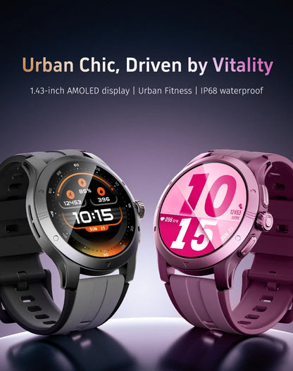 GTR5 Smart Watches AMOLED Bluetooth Call 1.43 inch Large Screen Men Sports Fitness Tracker Heart Rate Health Monitor Smartwatch