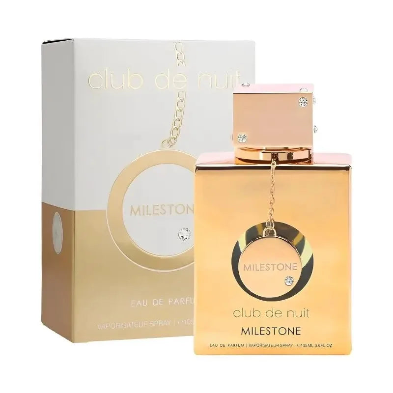 Club De Nuit Milestone Unisex perfume spray, 3.6 oz., wood flower and musk perfume, suitable for various occasions
