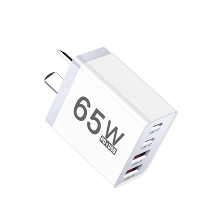 AU Plug USB Type C Fast Charger 65W PD Quick Charge Wall Adapter for iPhone Samsung Xiaomi Redmi Mobile Phone USB Charger EU UK
