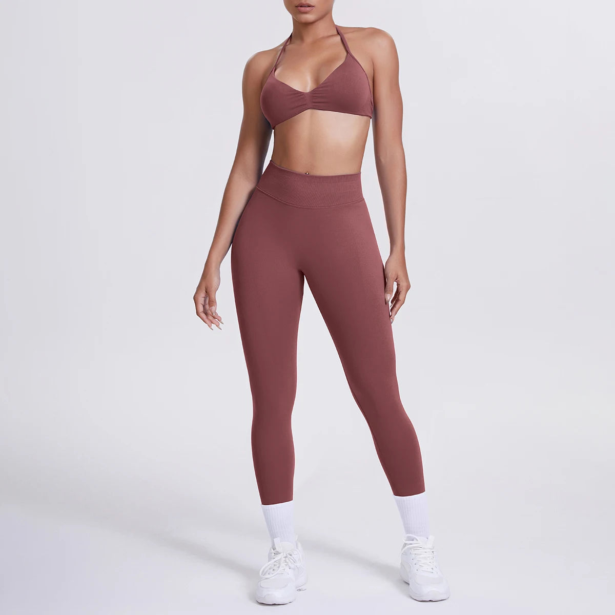 Women 2pcs Patchwork Sport Yoga Suit Training Sleeveless Sport Gym Tops Tummy Control Slimming Booty Leggings Yoga Suit Sports