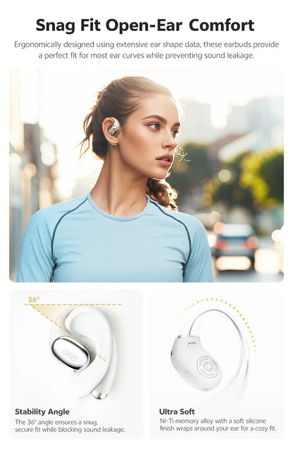 QCY Crossky R70 BH24CT02A Open-Ear Wireless Headphones Hi-Res with LDAC Bluetooth 6.0 Earphones Bass Boost Spatial Sound Earbuds