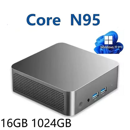 Intel Core N95 i9 10980HK 2026 Quintessential Mini PC Windows 11 Pro 2TB SSD 4K 60Hz WiFi6 BT5.2 Diminutive Vest Pocket Computer