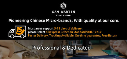 San Martin 36mm 39mm Gada Classic Simple Enamel Dial Miyota 90S5 Original Design Dress Men Automatic Mechanical Watch SN0144