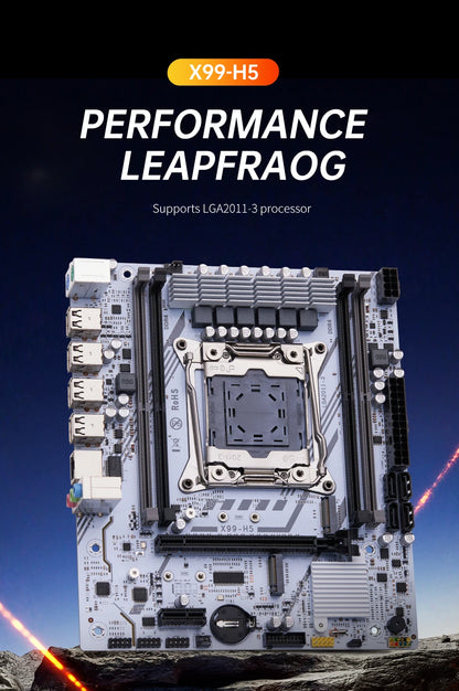 QIYIDA X99 Motherboard Set Kit LGA2011-3 Xeon E5 2680 V4 DDR4 16GB(2x8gb) PC4 SATA PCI16x3.0 NVME M.2 Gaming Computer