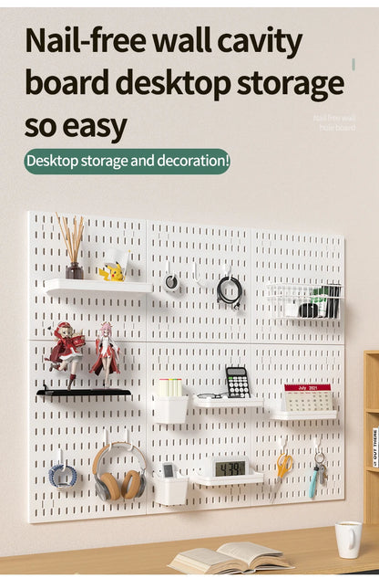 No-Holes Home Organization | This Wall Pegboard Displays & Organizes Your Daily Items & Electronics in Living Room/Study