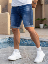 Men's Cuffed Denim Shorts — view 3