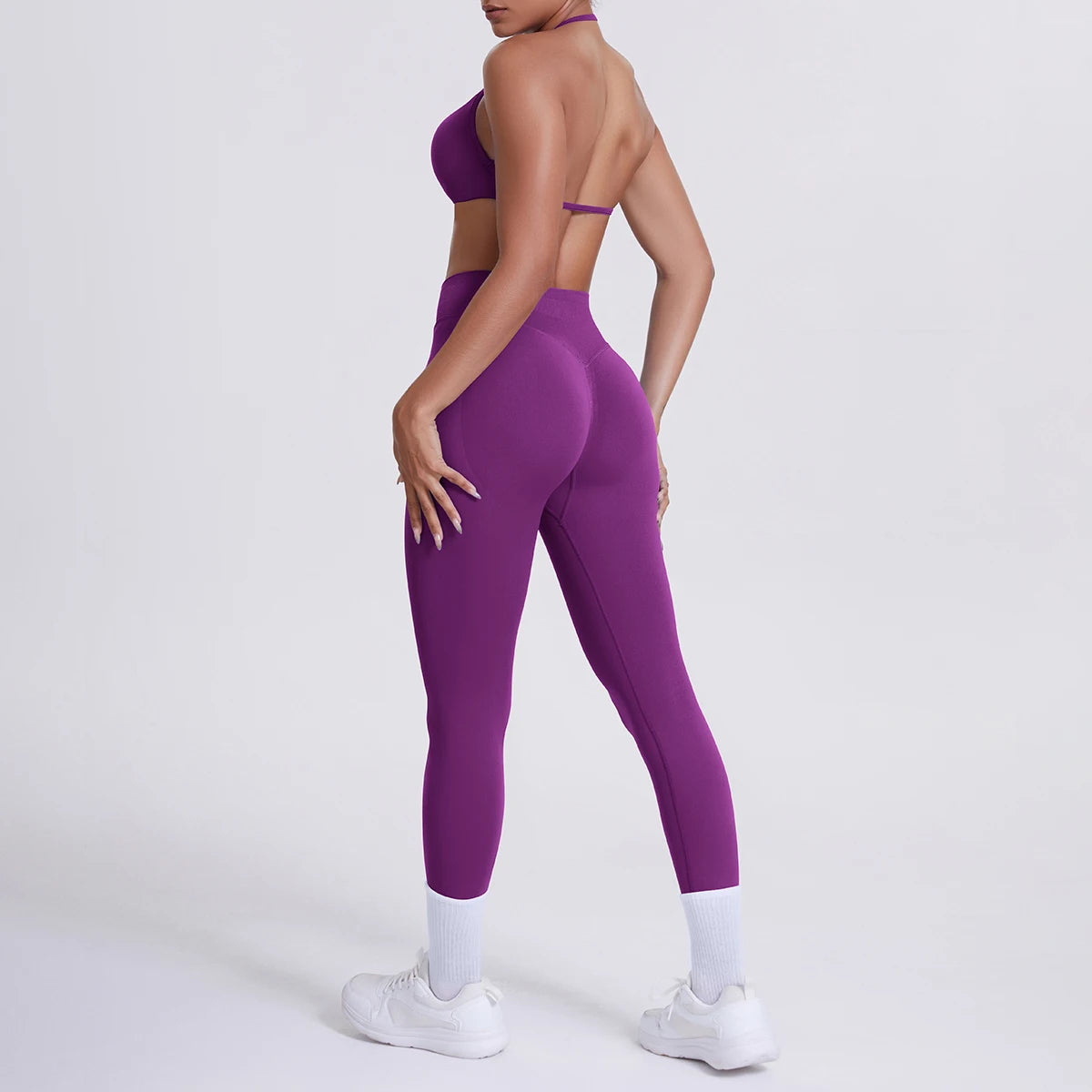 Women 2pcs Patchwork Sport Yoga Suit Training Sleeveless Sport Gym Tops Tummy Control Slimming Booty Leggings Yoga Suit Sports
