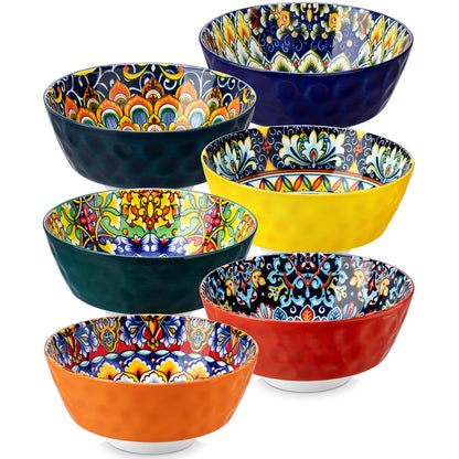 vancasso 6/12 Piece Ceramic Soup Bowls 4.7 inch Soup Bowls Colorful Bowls Dishwasher Oven Safe  for Cereal/Soup/Oatmeal