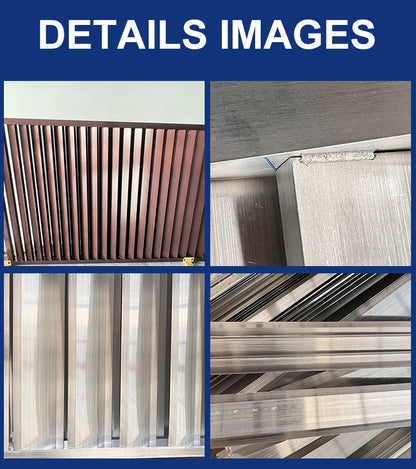 Outdoor Aluminum Louver Fence Panels Modern Design Privacy Security Fencing Heavy Duty Garden Yard Fence Customizable
