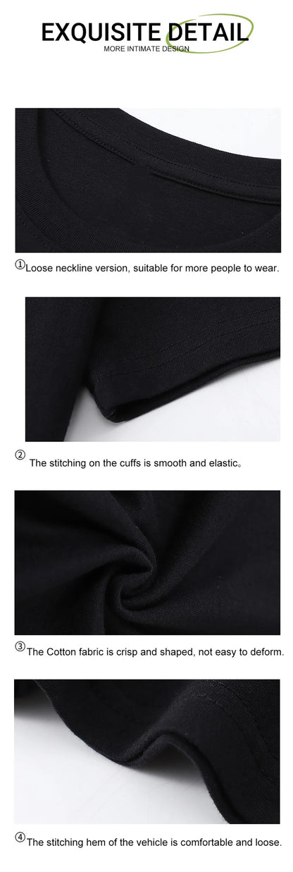 Black White Crop T-Shirt Women Cotton Soft Trendy Short Sleeve Crewneck All-Match Clothes Summer Casual Navel Exposed Tees