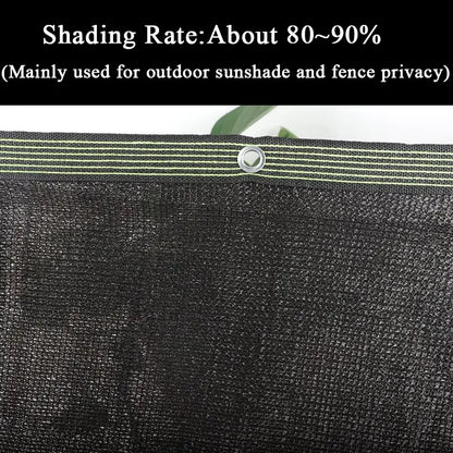 6X6m Black Shade Cloth with Grommets Sunblock Mesh Cover Anti-UV Garden Balcony Plant Sunshade Net Outdoor Greenhouse﻿﻿﻿﻿﻿﻿﻿﻿﻿﻿