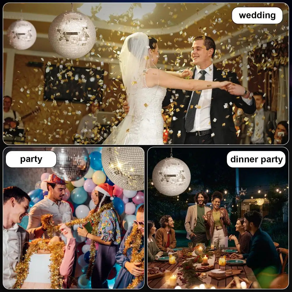 Large Disco Ball, Hanging Ball, Silver Color Ball, Big Ball Wedding Decoration (16Inch)