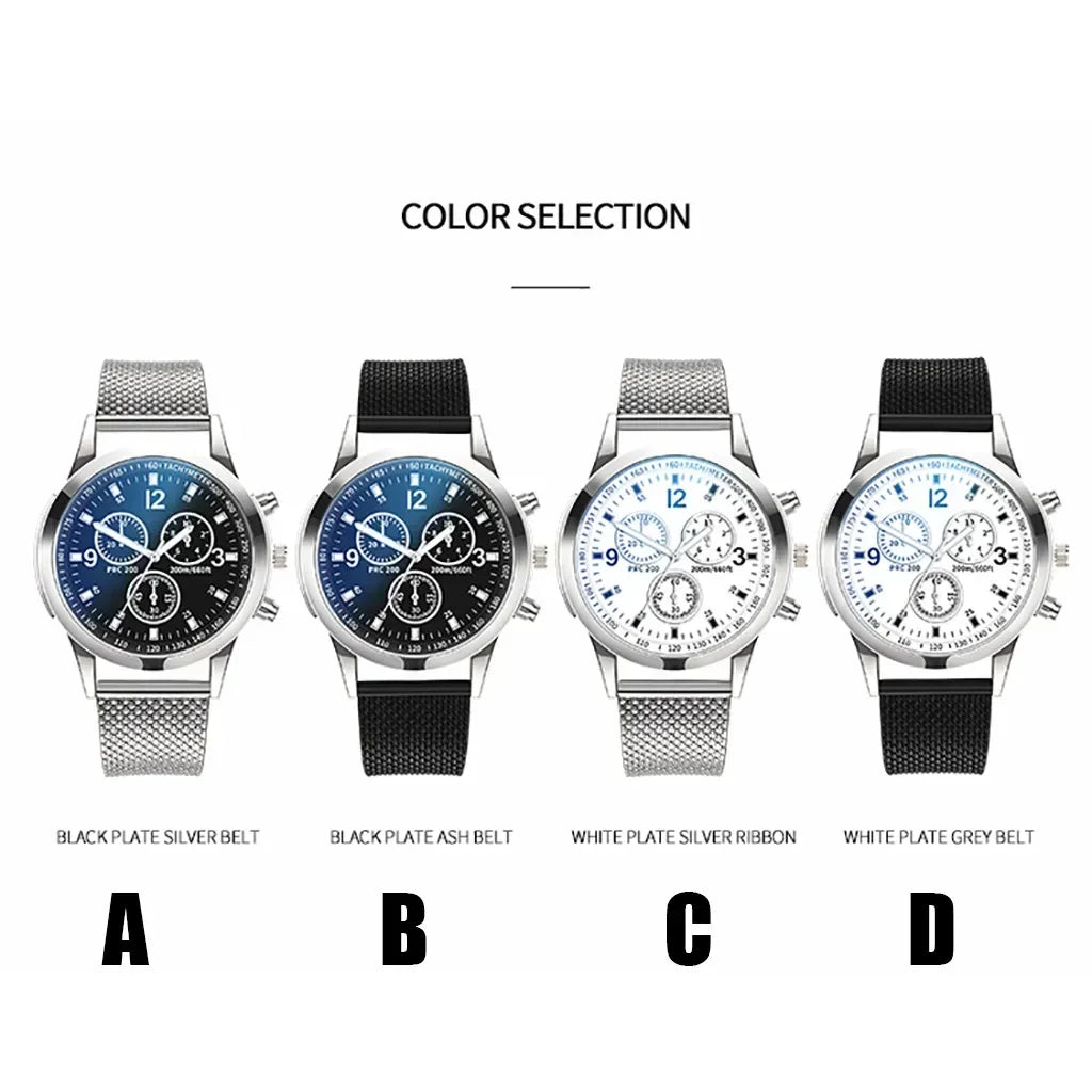 Luxury Quartz Watch for Men Stainless Steel Dial Casual Quartz Wristwatches Bracele Watch Relogio Masculino Часы Мужские